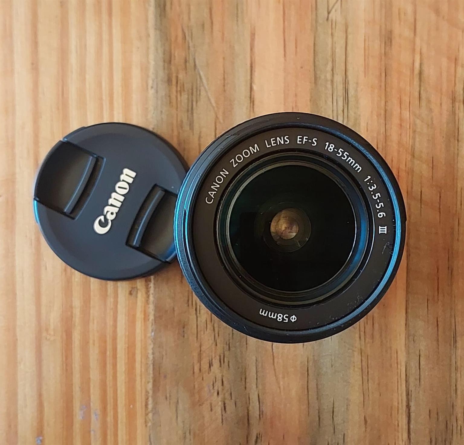 Canon EOS 2000D Camera, Canon 18-55mm lens, bag, battery, memory card