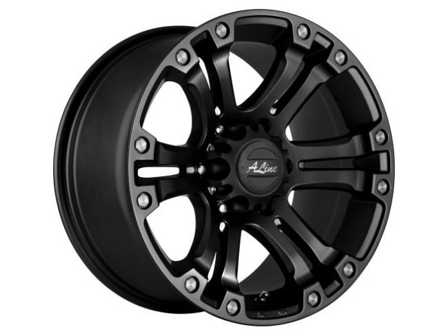 18″ A-Line Granite 6/114 Satin Black Alloy Wheels