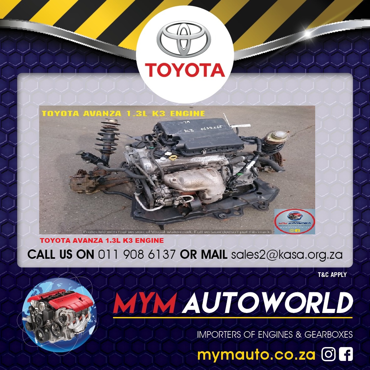 TOYOTA AVANZA 1.5L 3SZ ENGINE FOR SALE - Private Seller TOYOTA AVANZA 1.5L 3SZ ENGINE FOR SALE - Private Seller