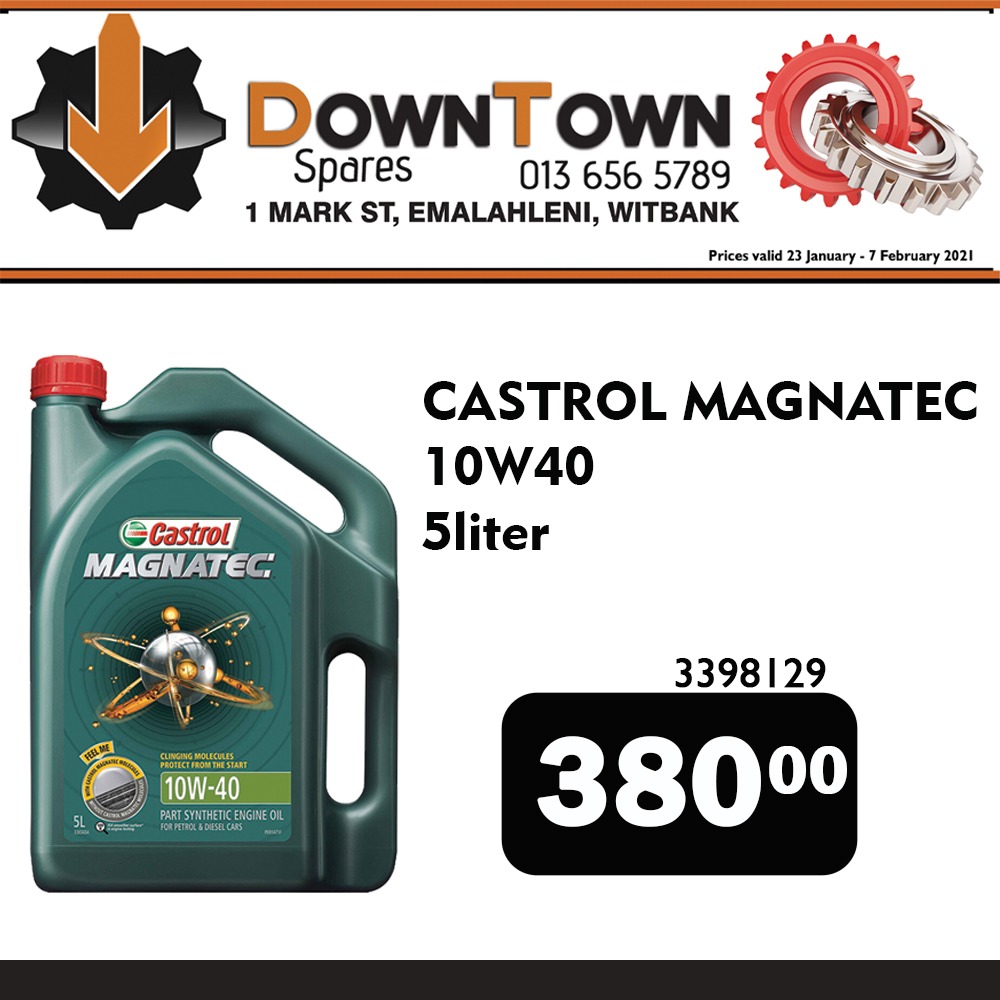 Castrol Magnatec 5 Liter ONLY R380 at Downtown Spares!