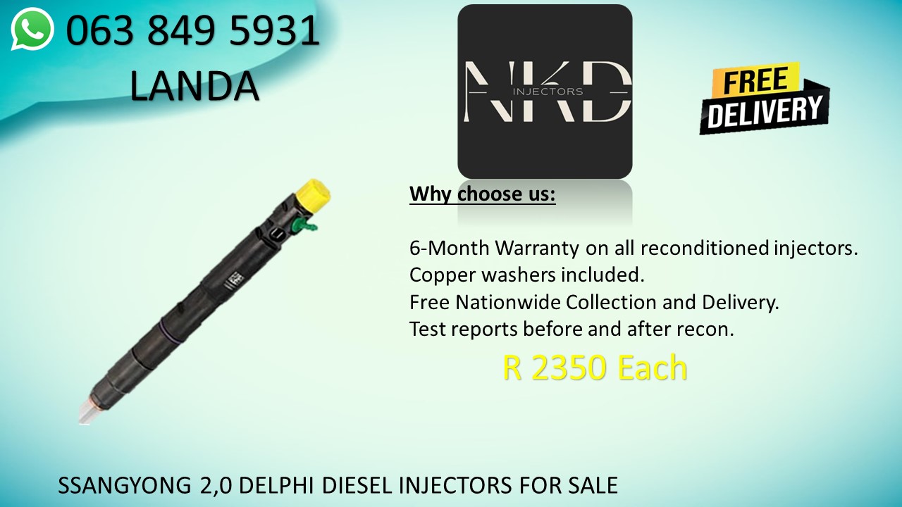 SSANGYONG 2.0 DIESEL INJECTORS FOR SALE IN CENTURION GAUTENG - Private Seller SSANGYONG 2.0 DIESEL INJECTORS FOR SALE IN CENTURION GAUTENG - Private Seller