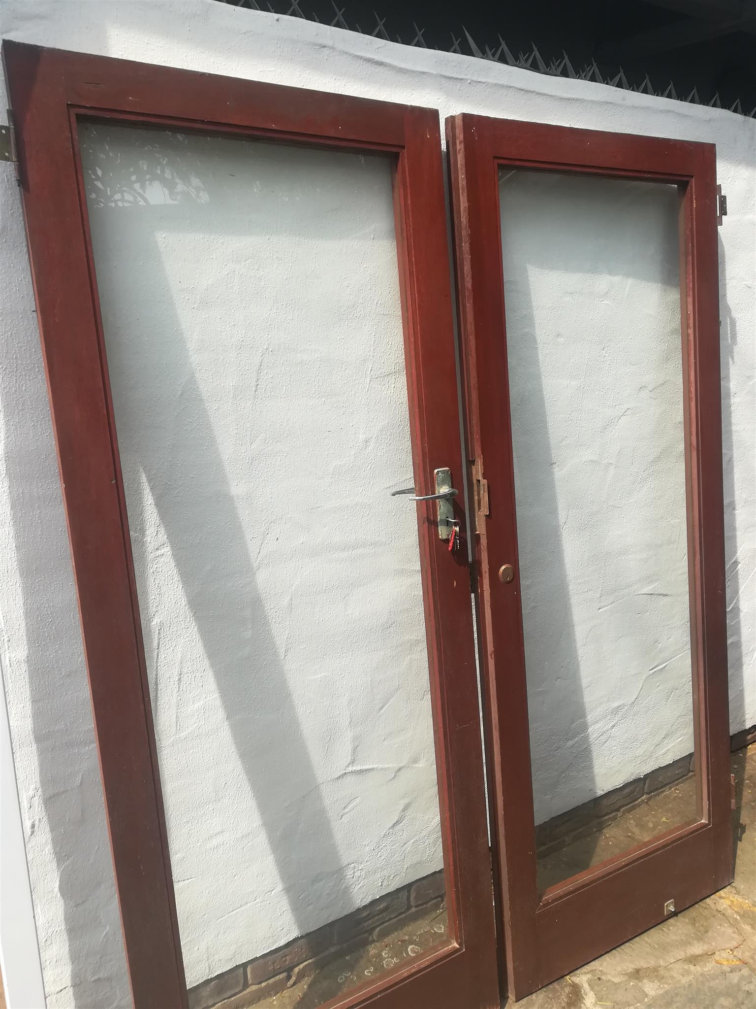 Meranti wooden glass doors for sale. Junk Mail