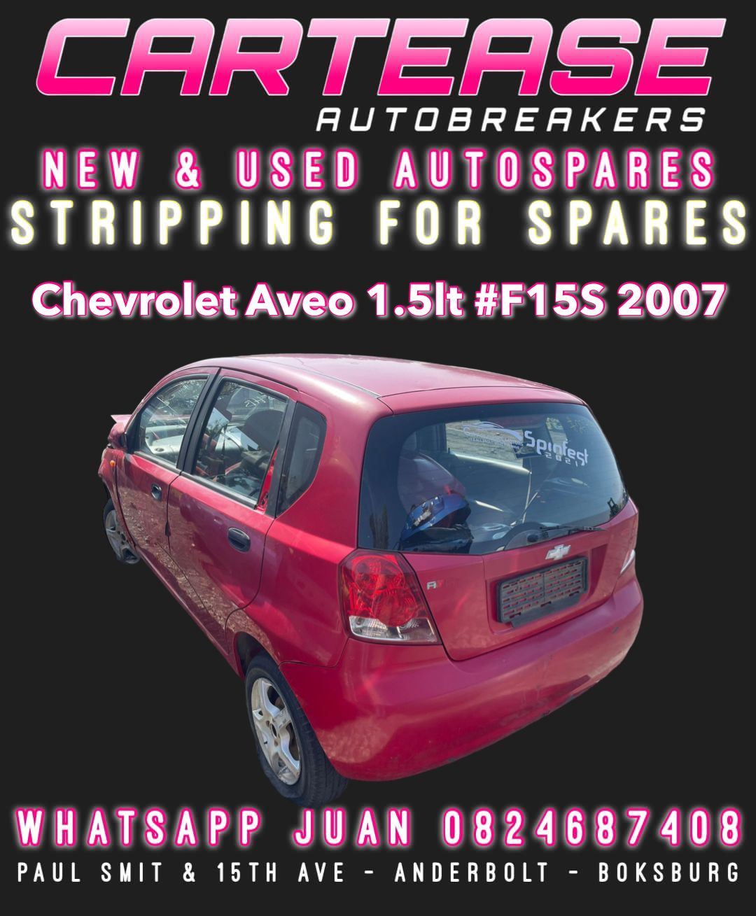CHEVROLET AVEO 1.5LT #F15S 2007 STRIPPING FOR SPARES - Private Seller
