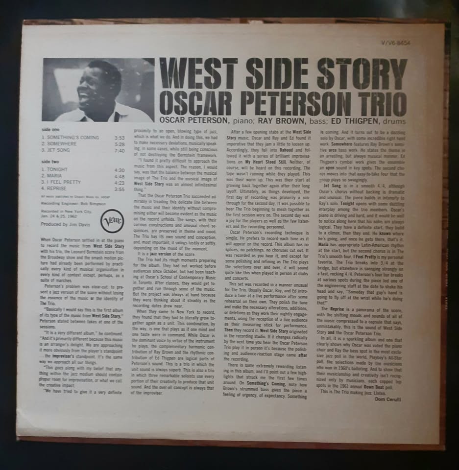 Oscar Peterson Trio – West Side Story LP Record