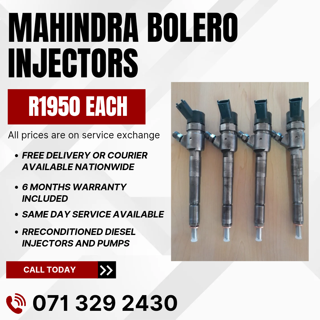 MAHINDRA BOLERO INJECTORS FOR SALE WITH WARRANTY - Private Seller MAHINDRA BOLERO INJECTORS FOR SALE WITH WARRANTY - Private Seller