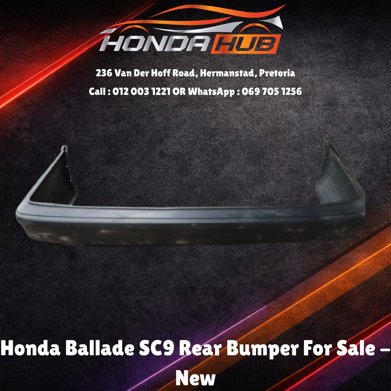 Honda Ballade SC9 Rear Bumper For Sale – New Replacement Panel - Private Seller Honda Ballade SC9 Rear Bumper For Sale – New Replacement Panel - Private Seller