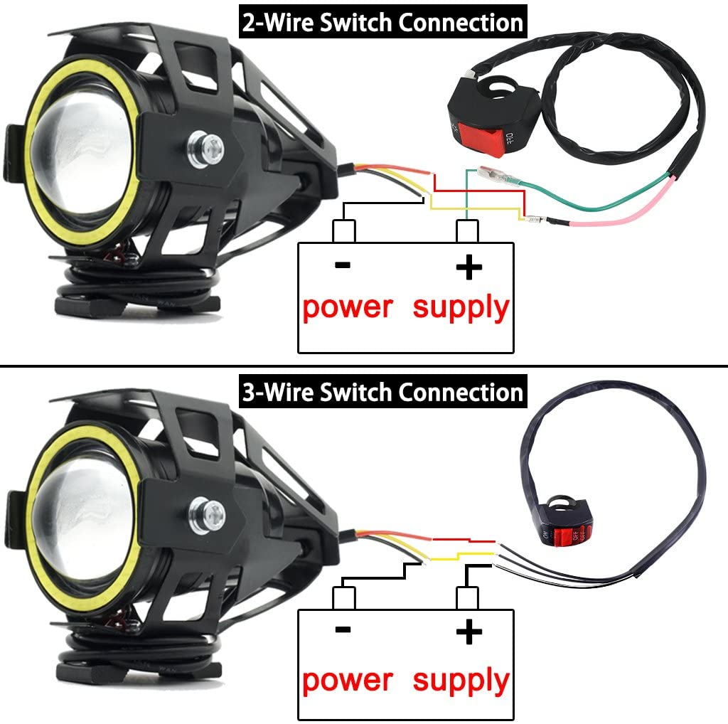 LED Angel Eye Spotlights, Devil Eye Universal Auxiliary Halo Ring Spotlights NEW
