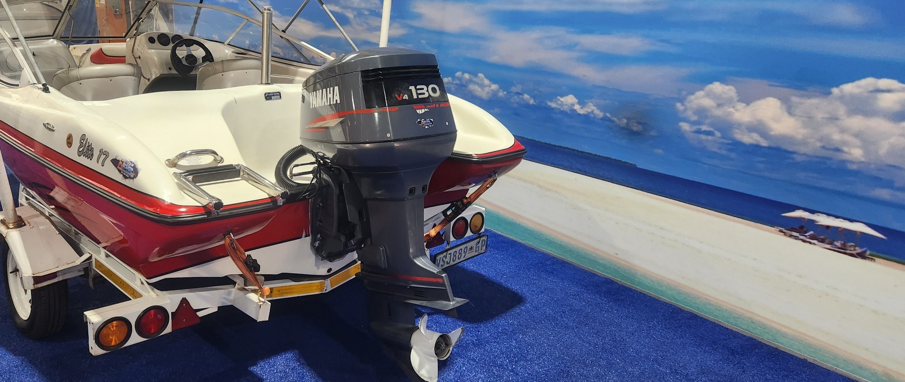 RAVEN ELITE 17 FT ON TRAILER 130 HP YAMAHA 2 STROKE