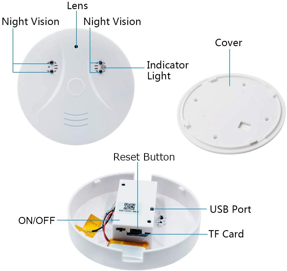 New Wireless Spy Smoke Detector HD Camera with WiFi and Motion Detection. NEW