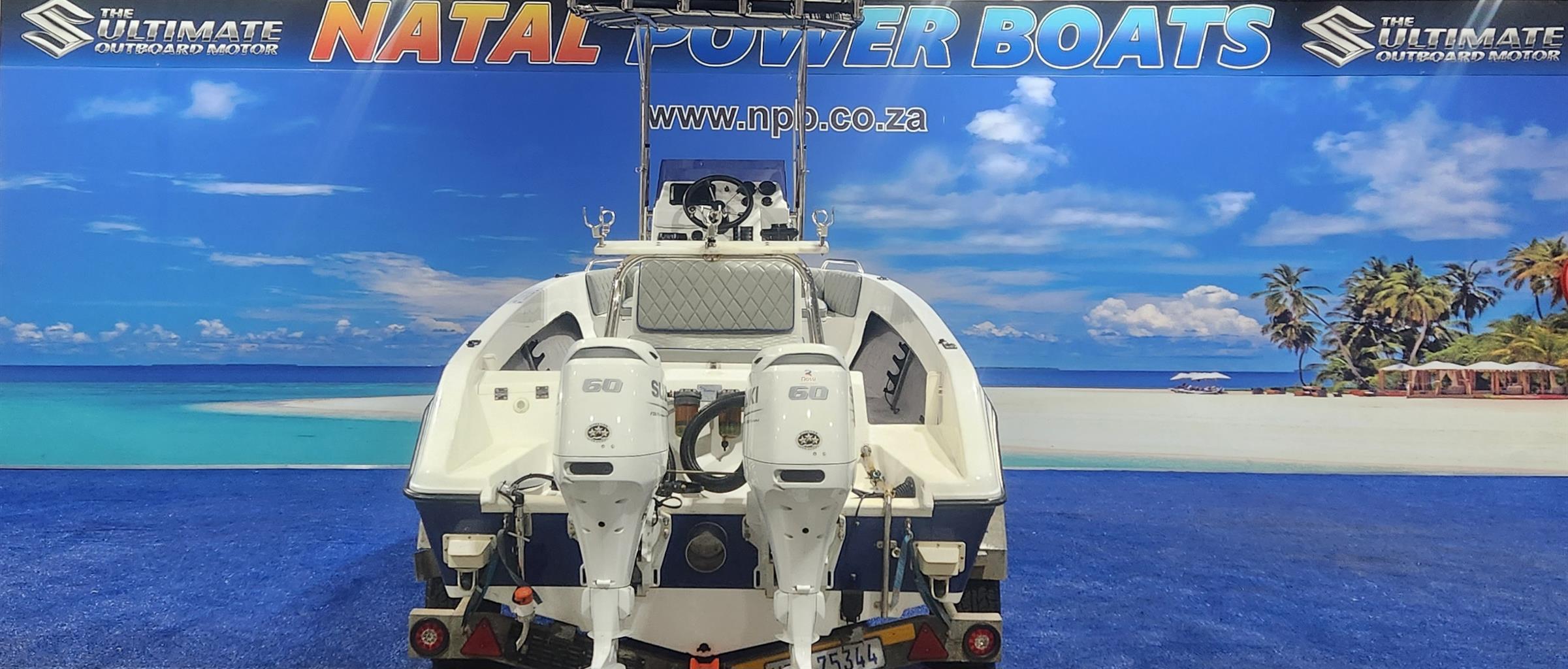 GAMEFISH 170 CC ON TRAILER 2 X 60 HP SUZUKI 4 STROKES 2021 MODEL 200 HOURS FINAN