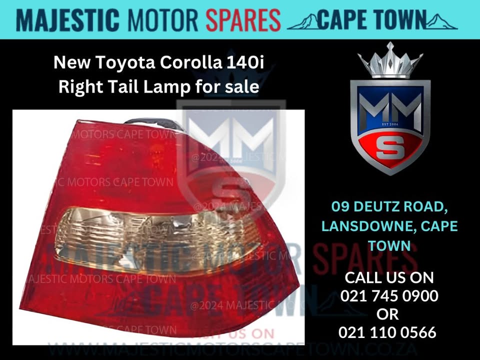 Toyota Corolla 140i Right Tail Lamp for sale - Private Seller Toyota Corolla 140i Right Tail Lamp for sale - Private Seller