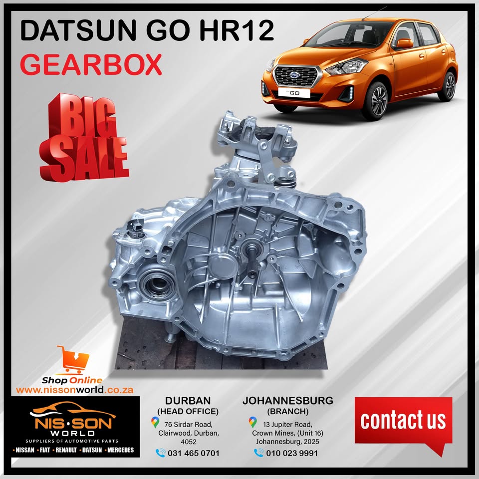 DATSUN GO HR12 GEARBOX - Private Seller DATSUN GO HR12 GEARBOX - Private Seller