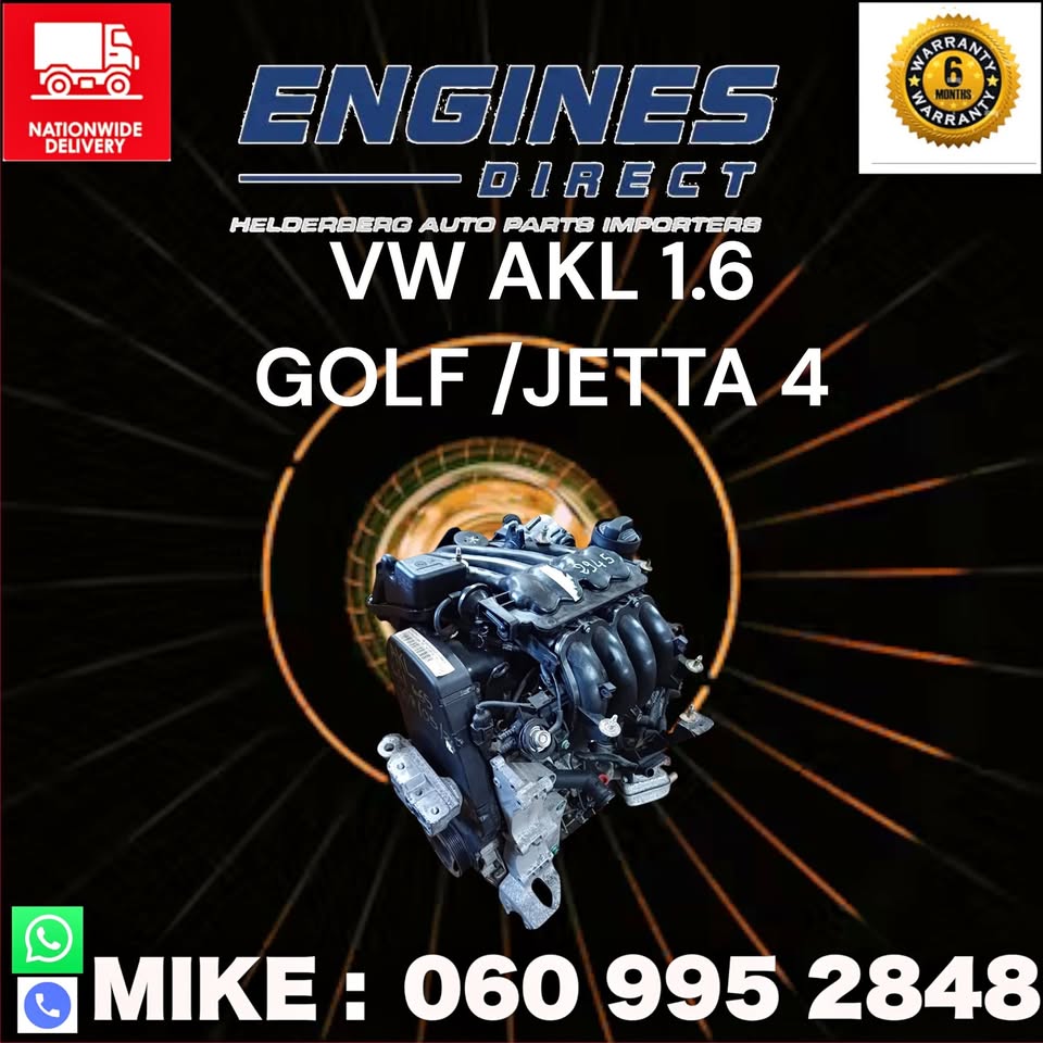 Import low mileage VW 1.6 Golf/Jetta Engine for sale.