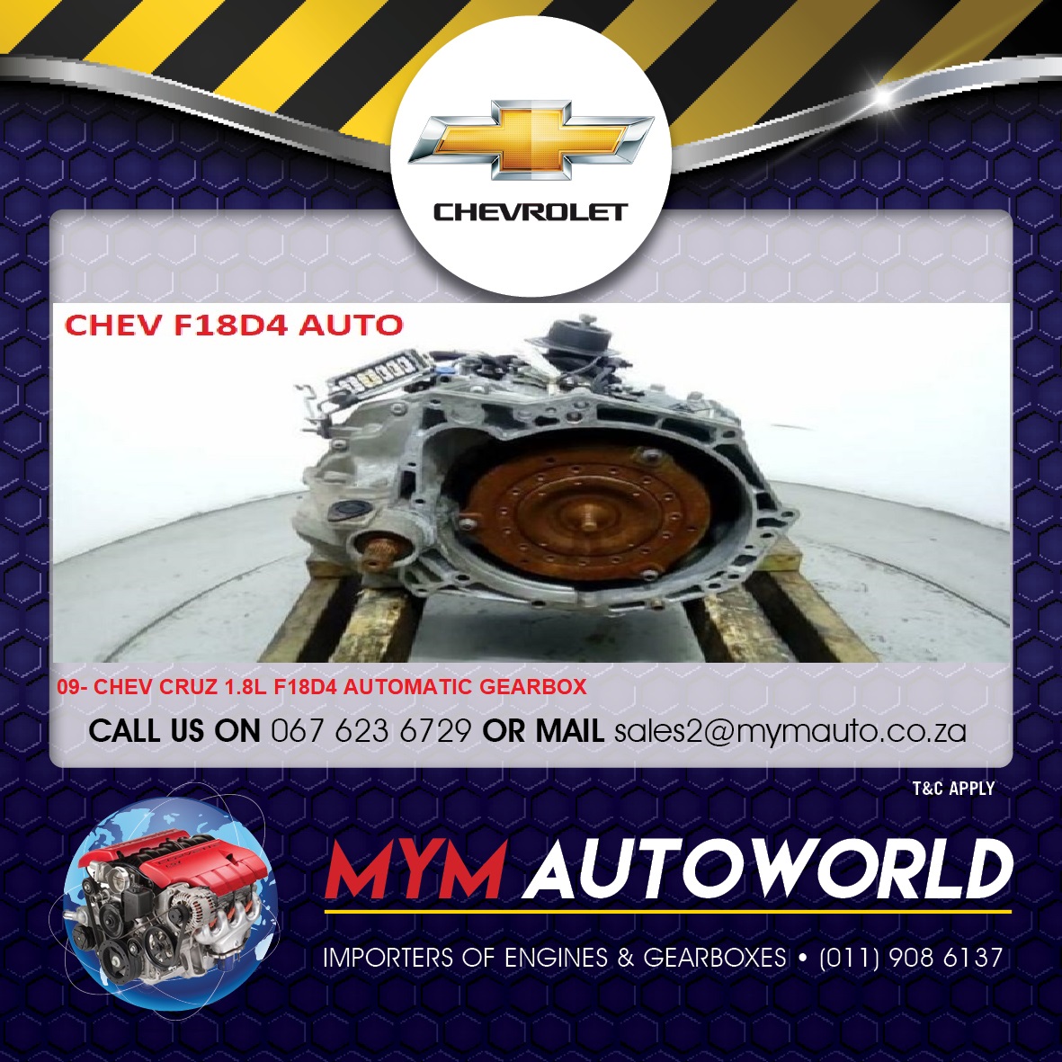 CHEV CRUZ 1.8 F18D4 AUTO GEARBOX - Private Seller CHEV CRUZ 1.8 F18D4 AUTO GEARBOX - Private Seller