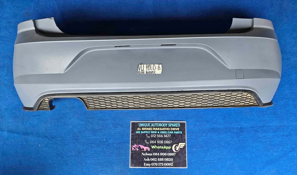 VW Polo 8 GTI Rear Bumper With Spoiler VW Polo 8 GTI Rear Bumper With Spoiler