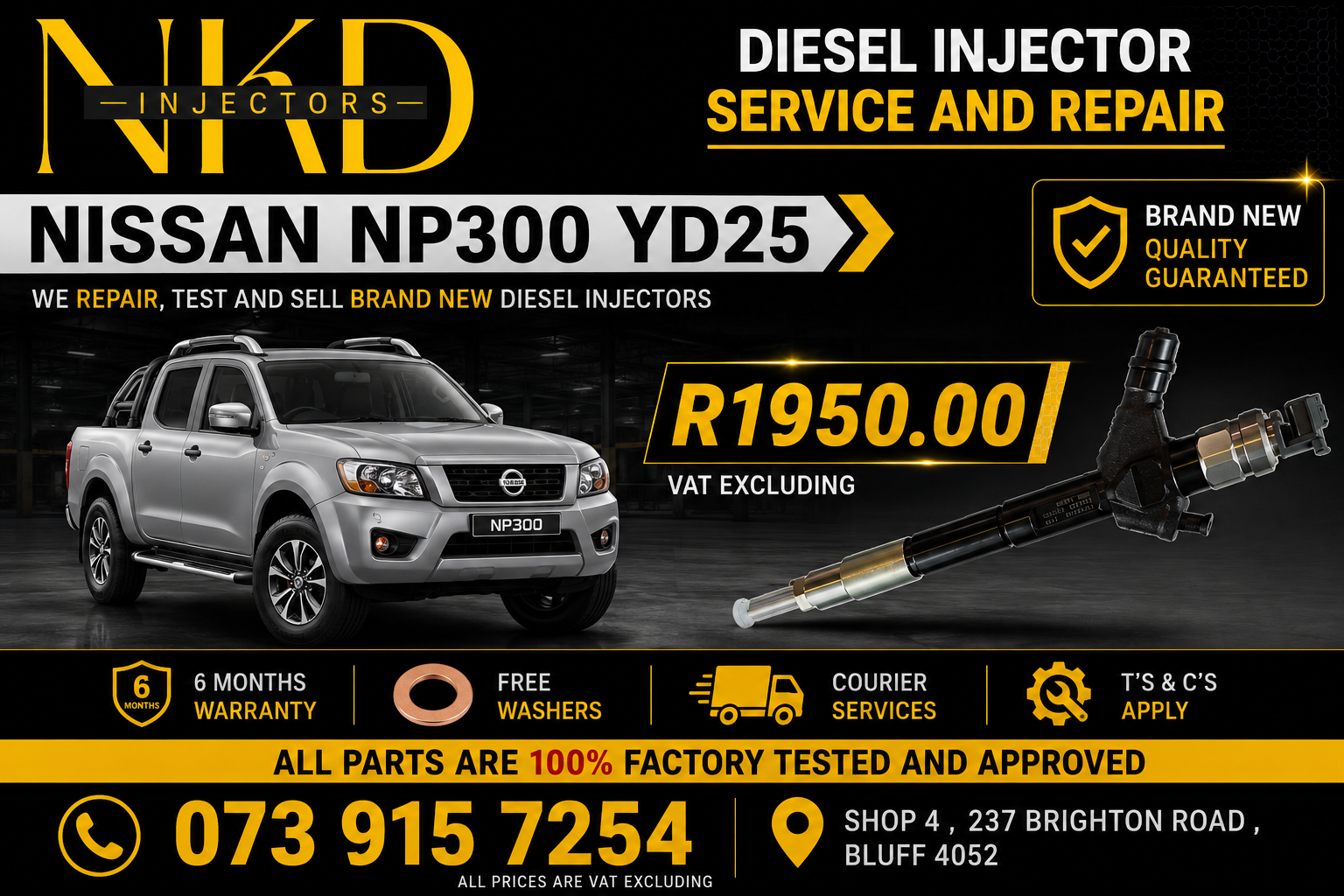 Nissan NP300 Denso Diesel_Injectors - Private Seller Nissan NP300 Denso Diesel_Injectors - Private Seller