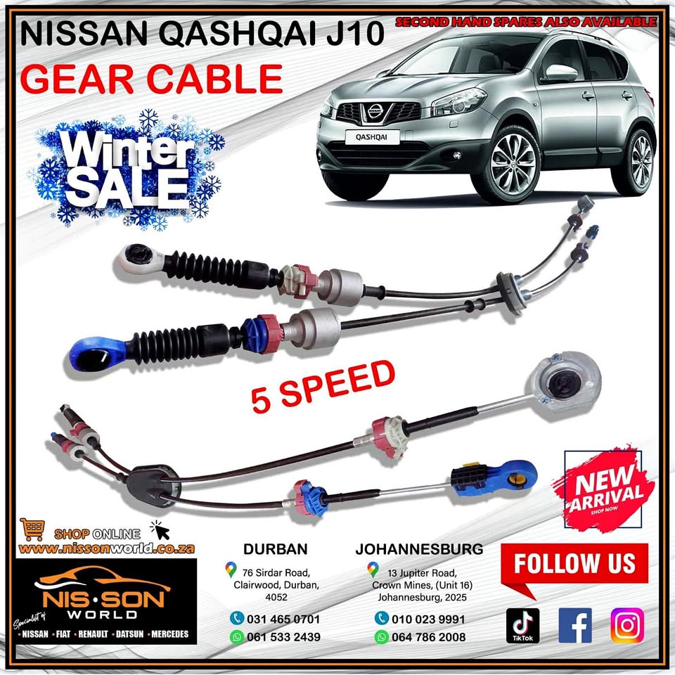 Nissan qashqai j10 gear linkage cable - Private Seller Nissan qashqai j10 gear linkage cable - Private Seller