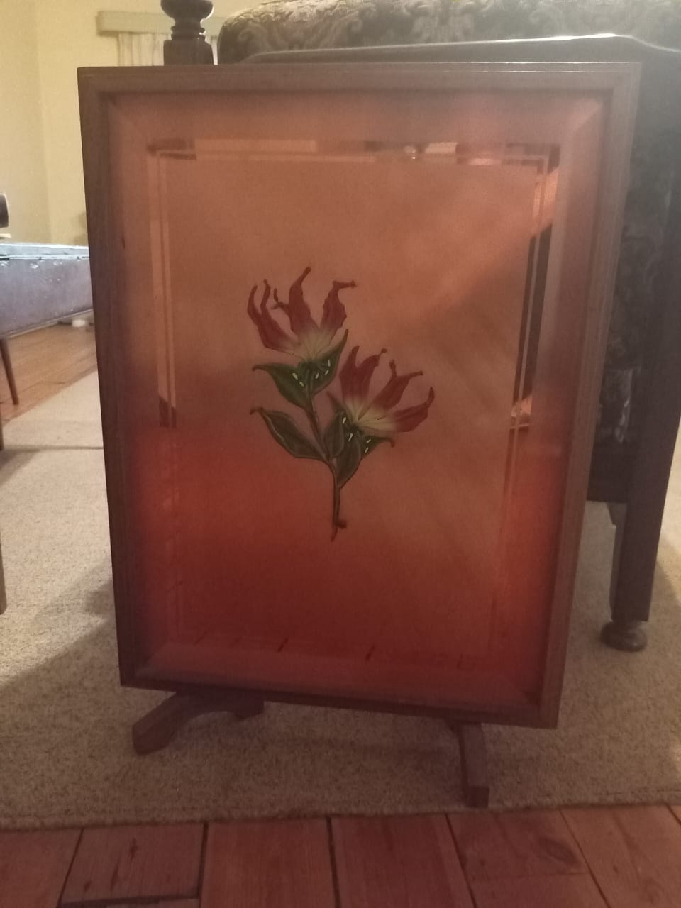 Vintage fireplace screen (copper) Vintage fireplace screen (copper)