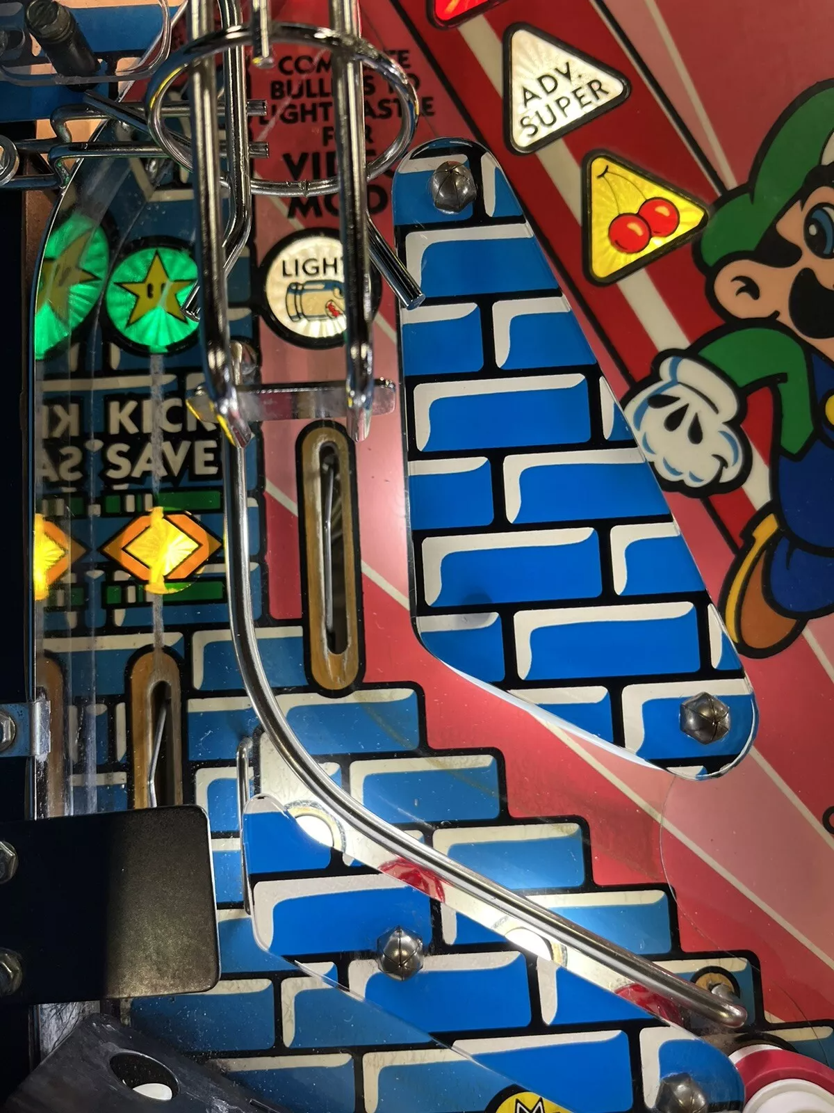 1992 Super Mario Bros Pinball Machine Leds Professional Techs Brothers Luigi
