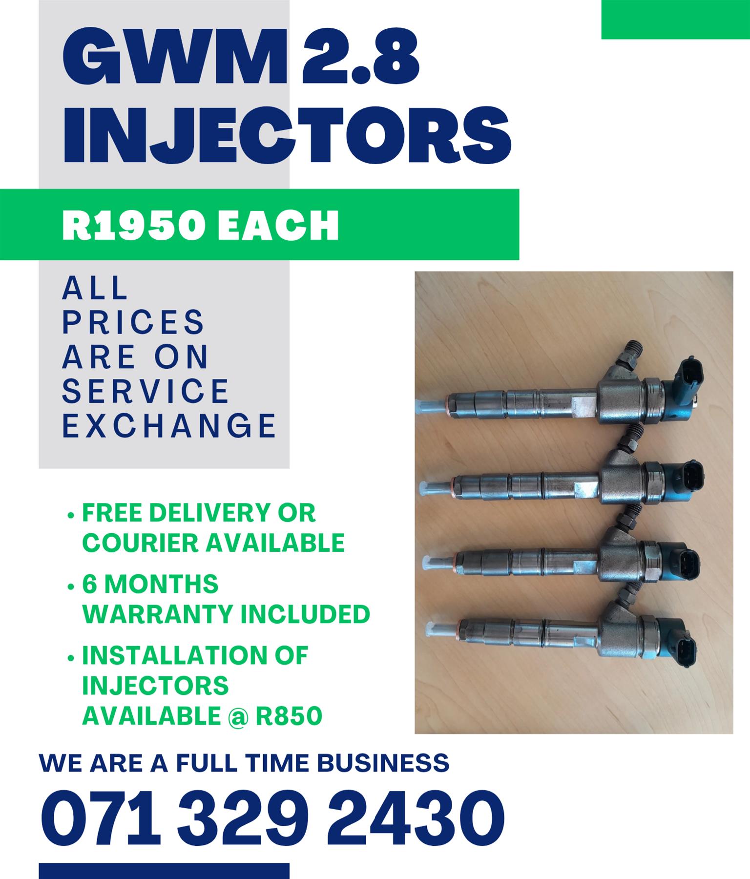 GWM 2.8 INJECTORS FOR SALE WITH WARRANTY - Private Seller GWM 2.8 INJECTORS FOR SALE WITH WARRANTY - Private Seller