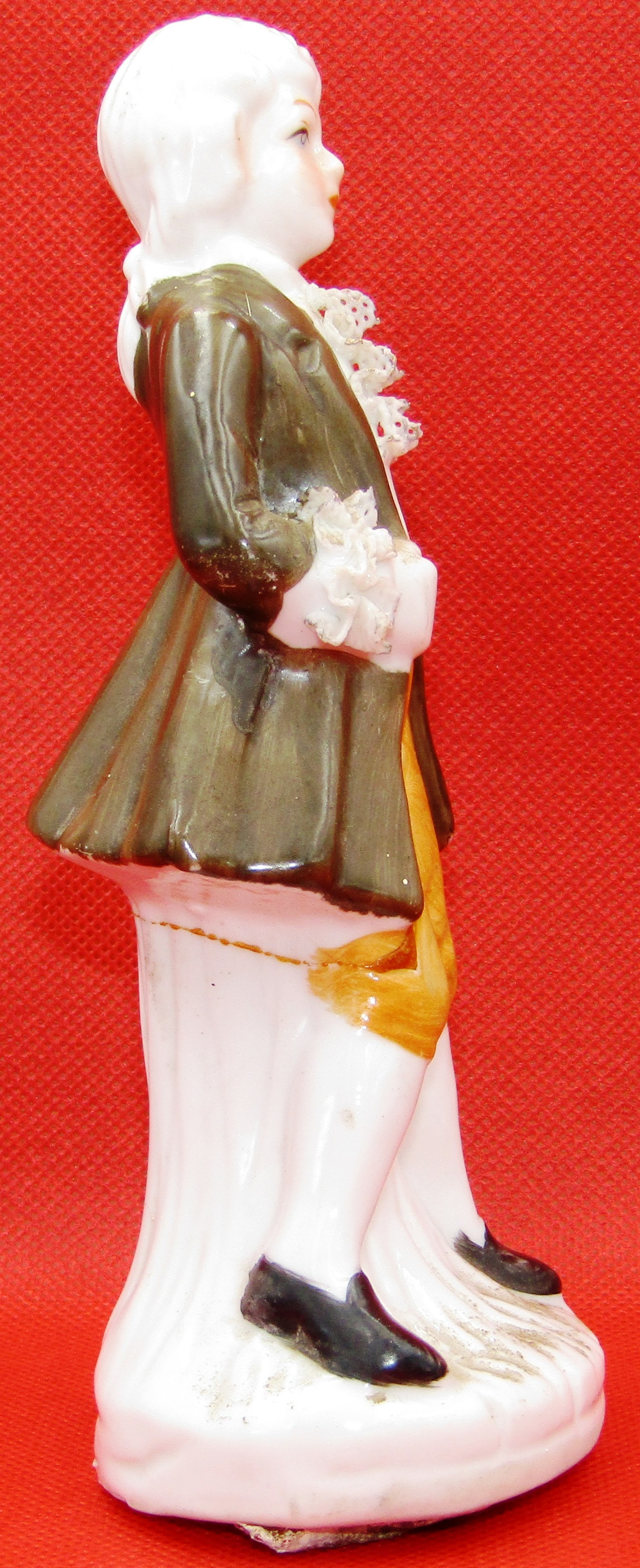 Boy with Hat Porcelain Figurine - flawed