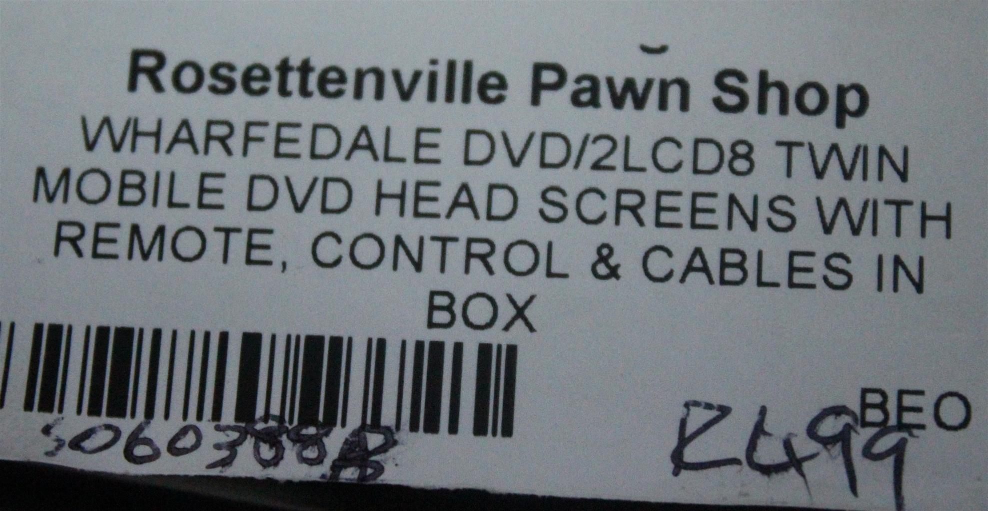 WHARFEDALE DVD /2LCD8 TWIN MOBILE DVD HEADS CREENS WITH REMOTE