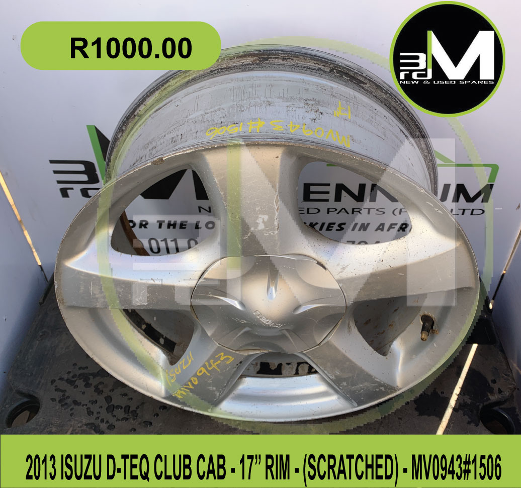 17" Rim - Isuzu D-teq Club cab 3.0 - Private Seller 17" Rim - Isuzu D-teq Club cab 3.0 - Private Seller