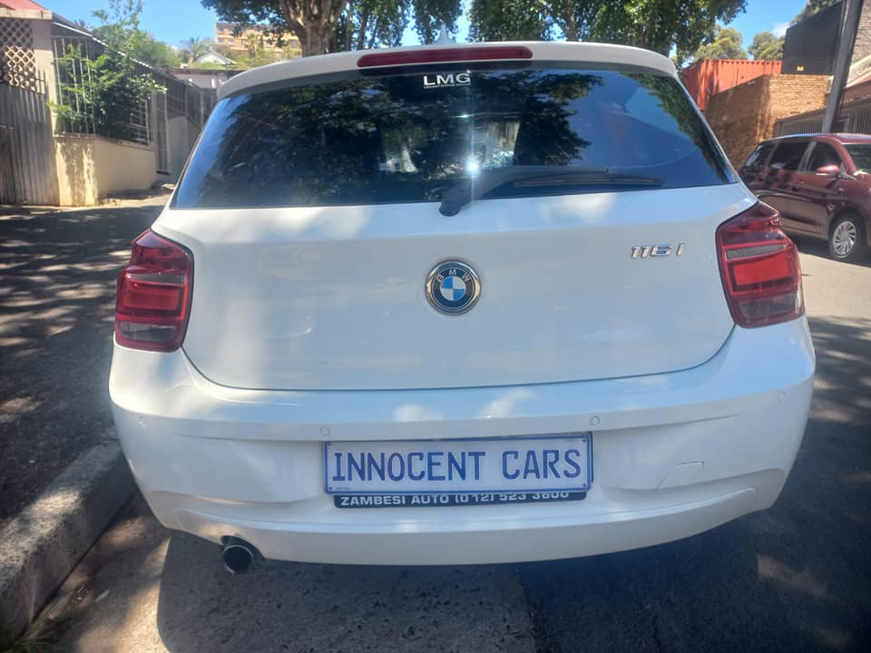 2015 BMW 116i PETROL, HATCHBACK, AUTOMATIC, WHITE COLOR, MILEAGE  SUNROOF,