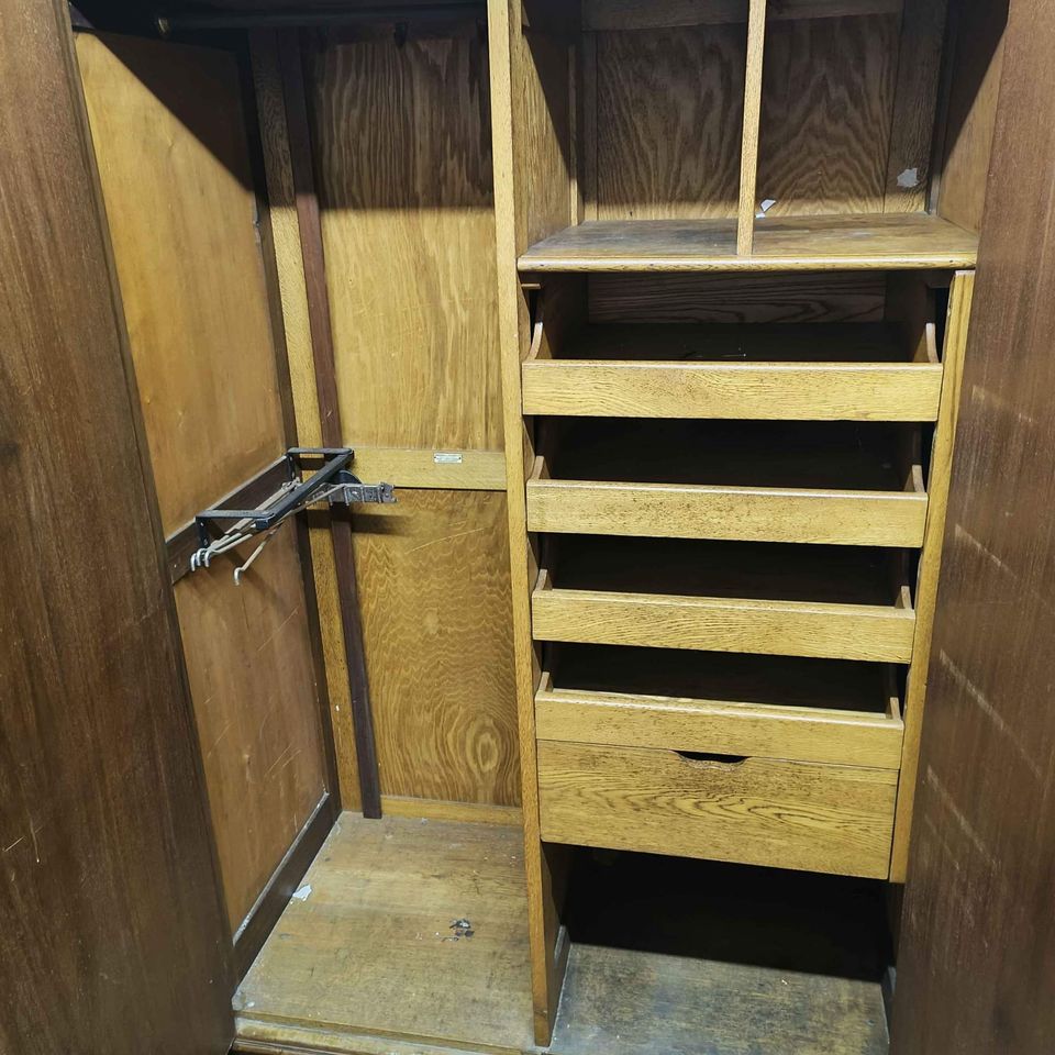 Antique solid wood wardrobe