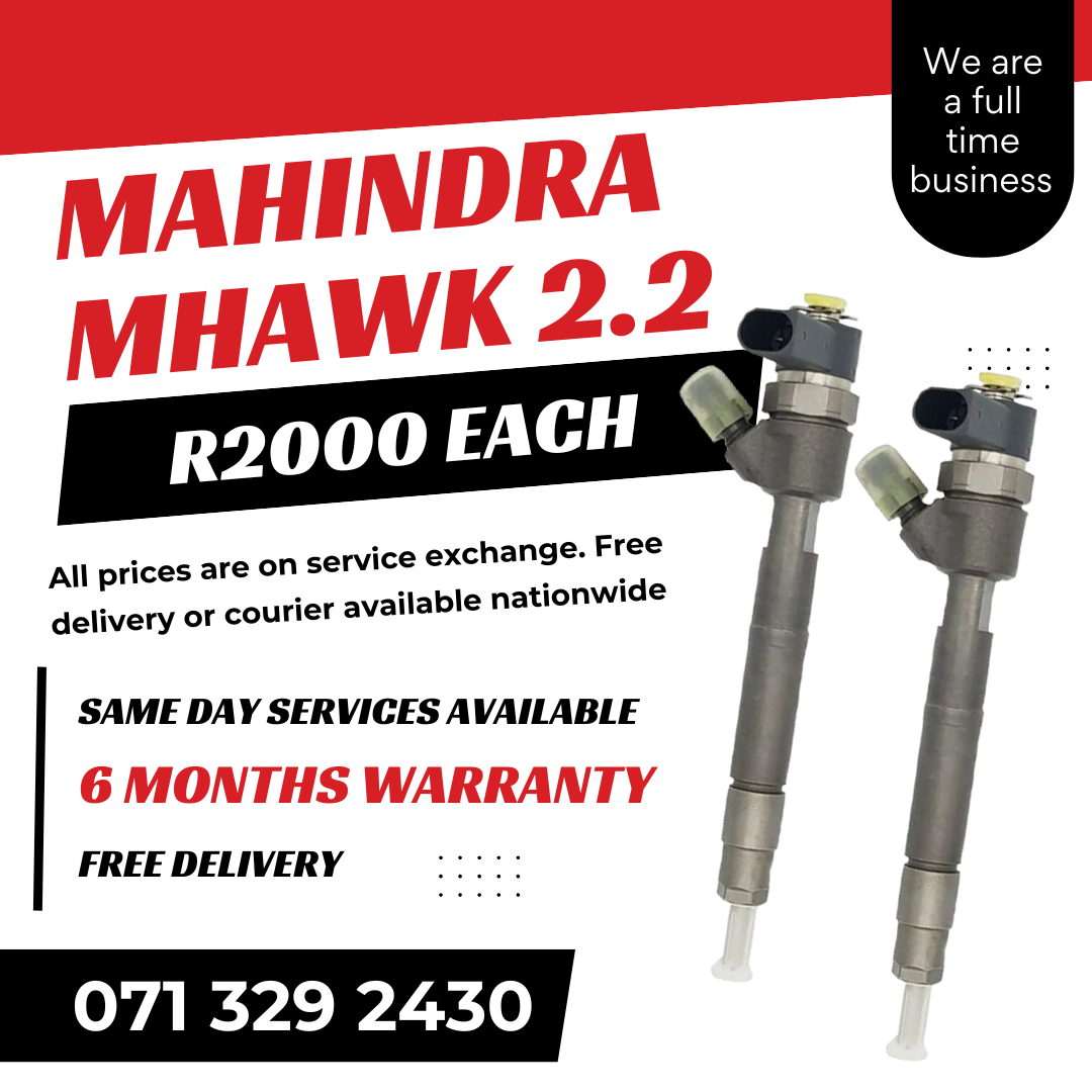 MAHINDRA MHAWK 2.2 INJECTORS FOR SALE WITH WARRANTY - Private Seller MAHINDRA MHAWK 2.2 INJECTORS FOR SALE WITH WARRANTY - Private Seller