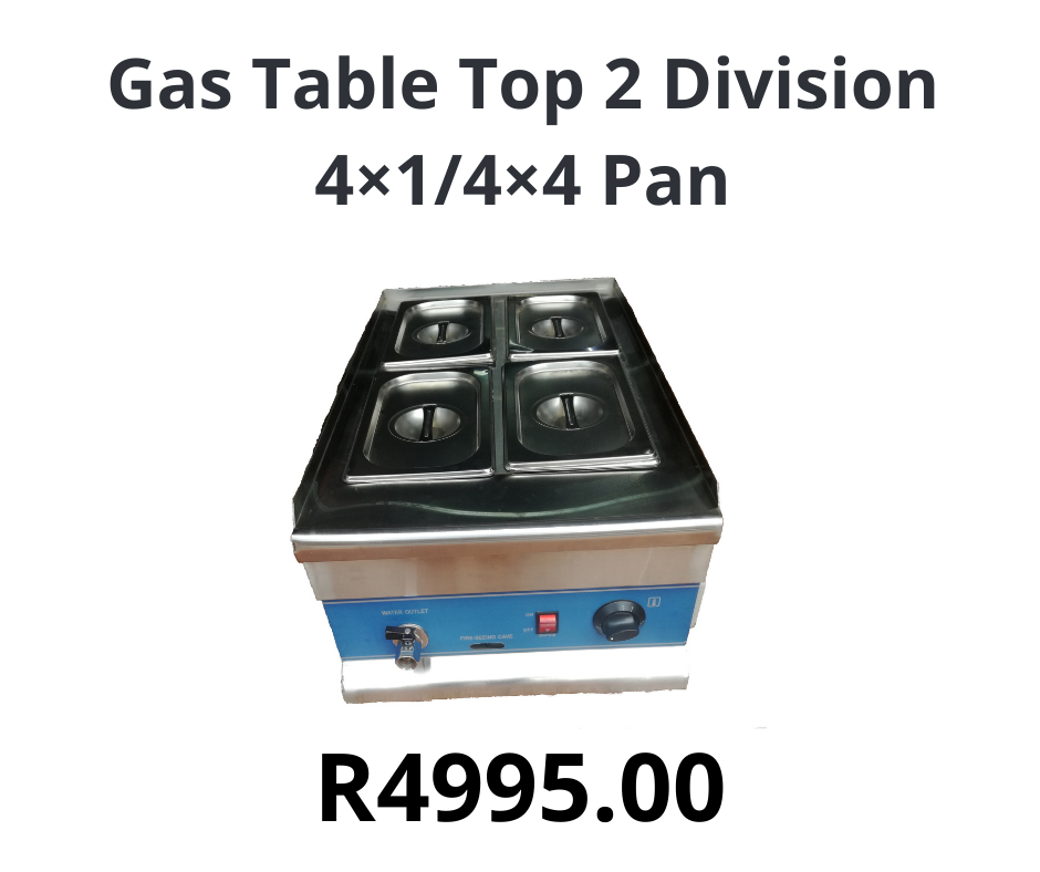 Gas Table Top 2 Division 4×1/4×4 Pan