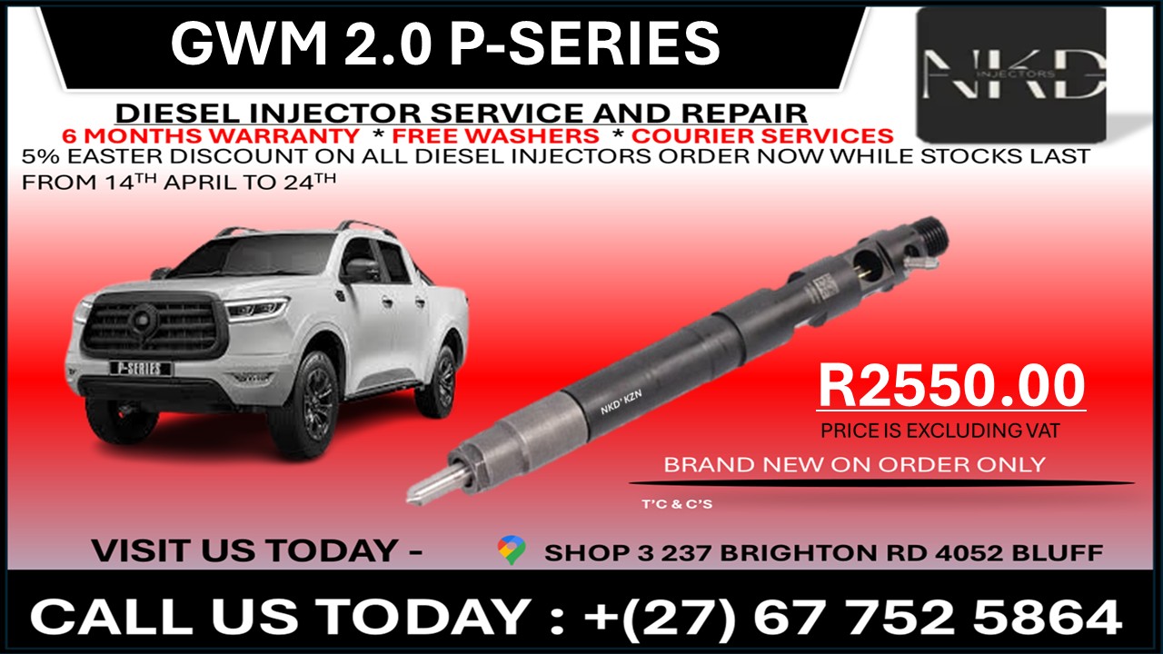 Gwm 2.0L P-Series Diesel Injectors on recondition - Private Seller Gwm 2.0L P-Series Diesel Injectors on recondition - Private Seller