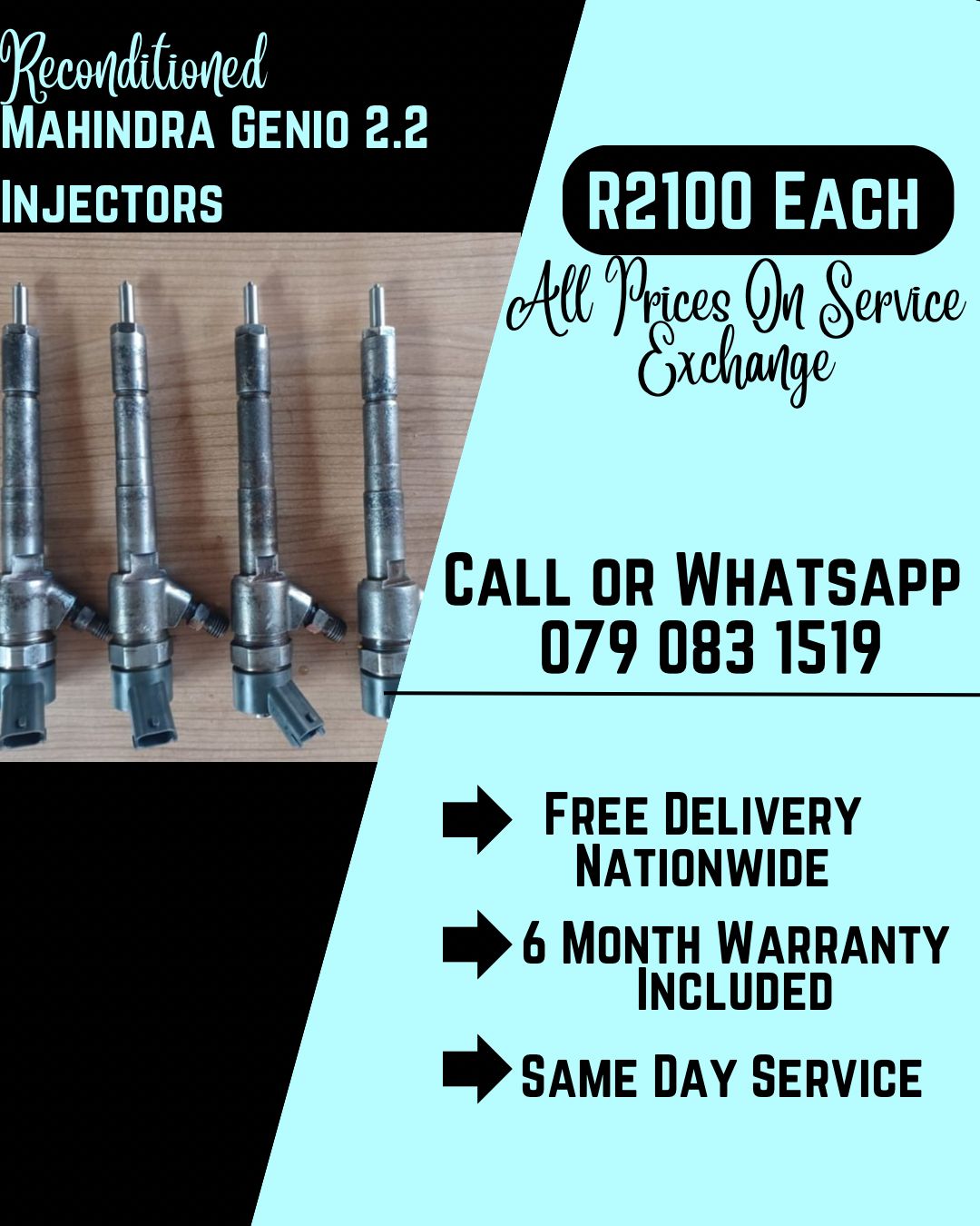 MAHINDRA GENIO INJECTORS FOR SALE WITH WARRANTY INCLUDED - Private Seller MAHINDRA GENIO INJECTORS FOR SALE WITH WARRANTY INCLUDED - Private Seller