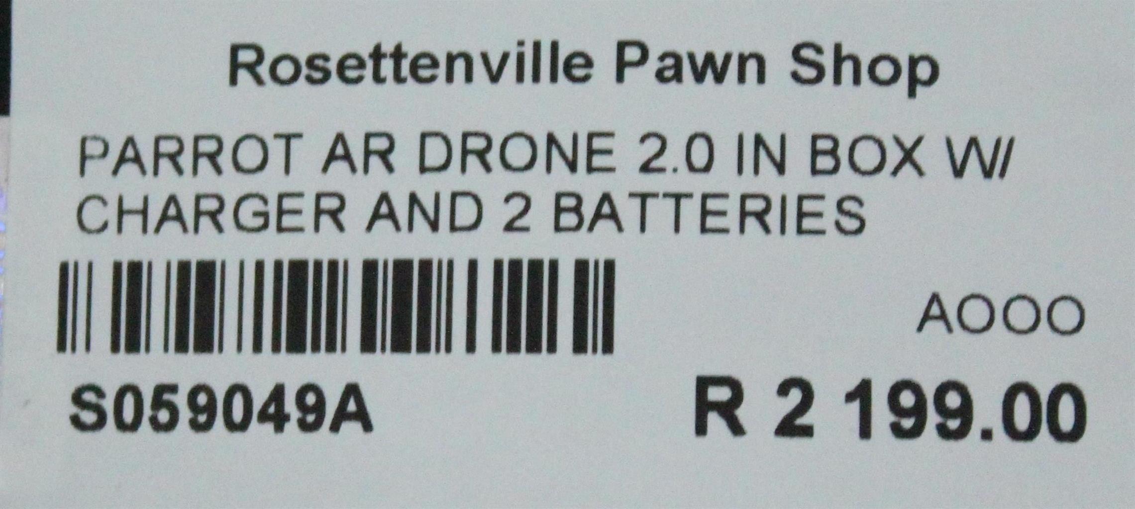 PARROT AR DRONE 2.0 IN BOX W/ CHARGER AND 2 BATTERIES S059049A