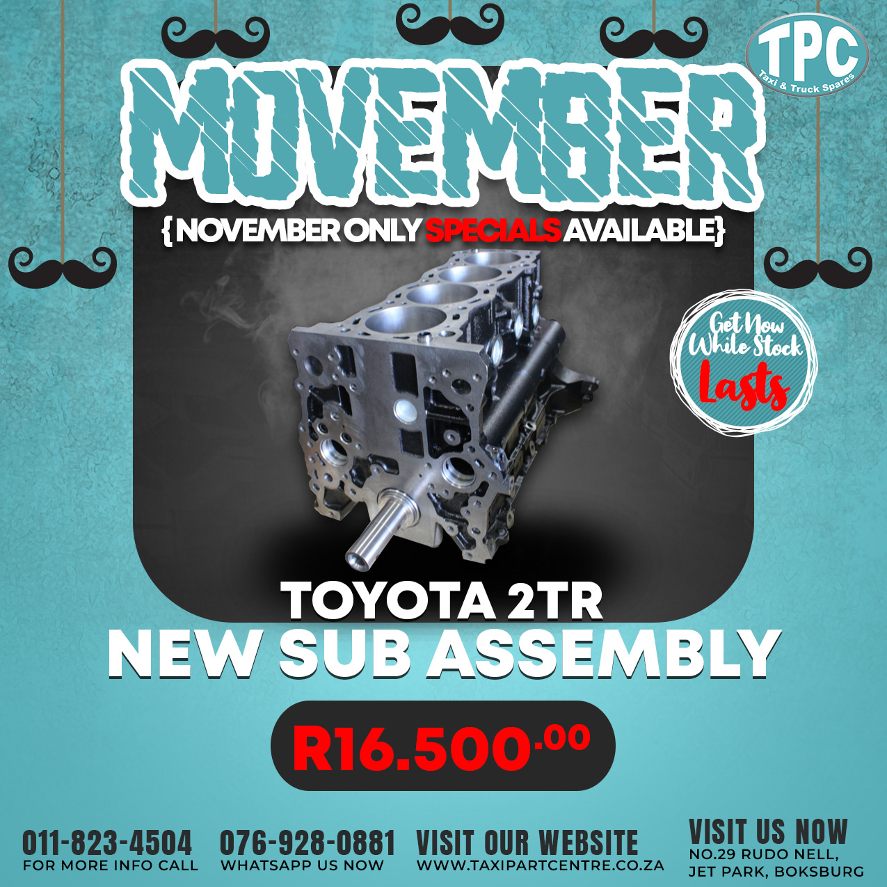 New Toyota 2TR Sub Assembly - Private Seller New Toyota 2TR Sub Assembly - Private Seller