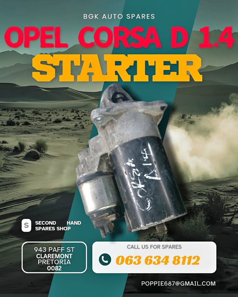 Opel corsa D 1.4 starter Call me for more spares