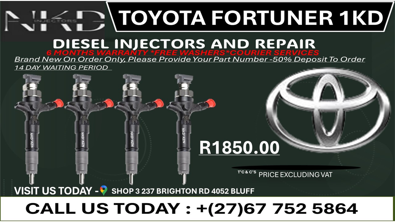 Toyota Fortuner 1KD Diesel Injectors on Recondition - Private Seller