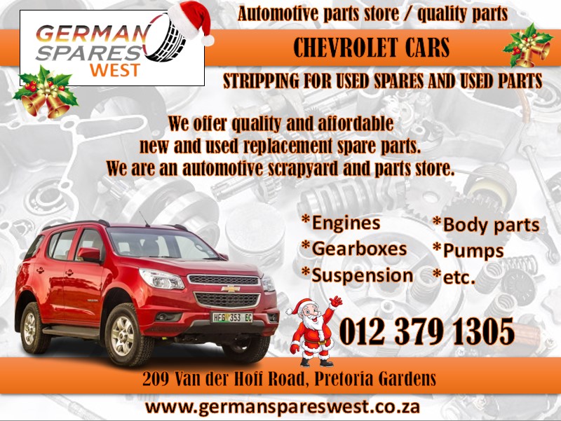 Chevrolet cars Stripping for spares and used parts - Private Seller Chevrolet cars Stripping for spares and used parts - Private Seller
