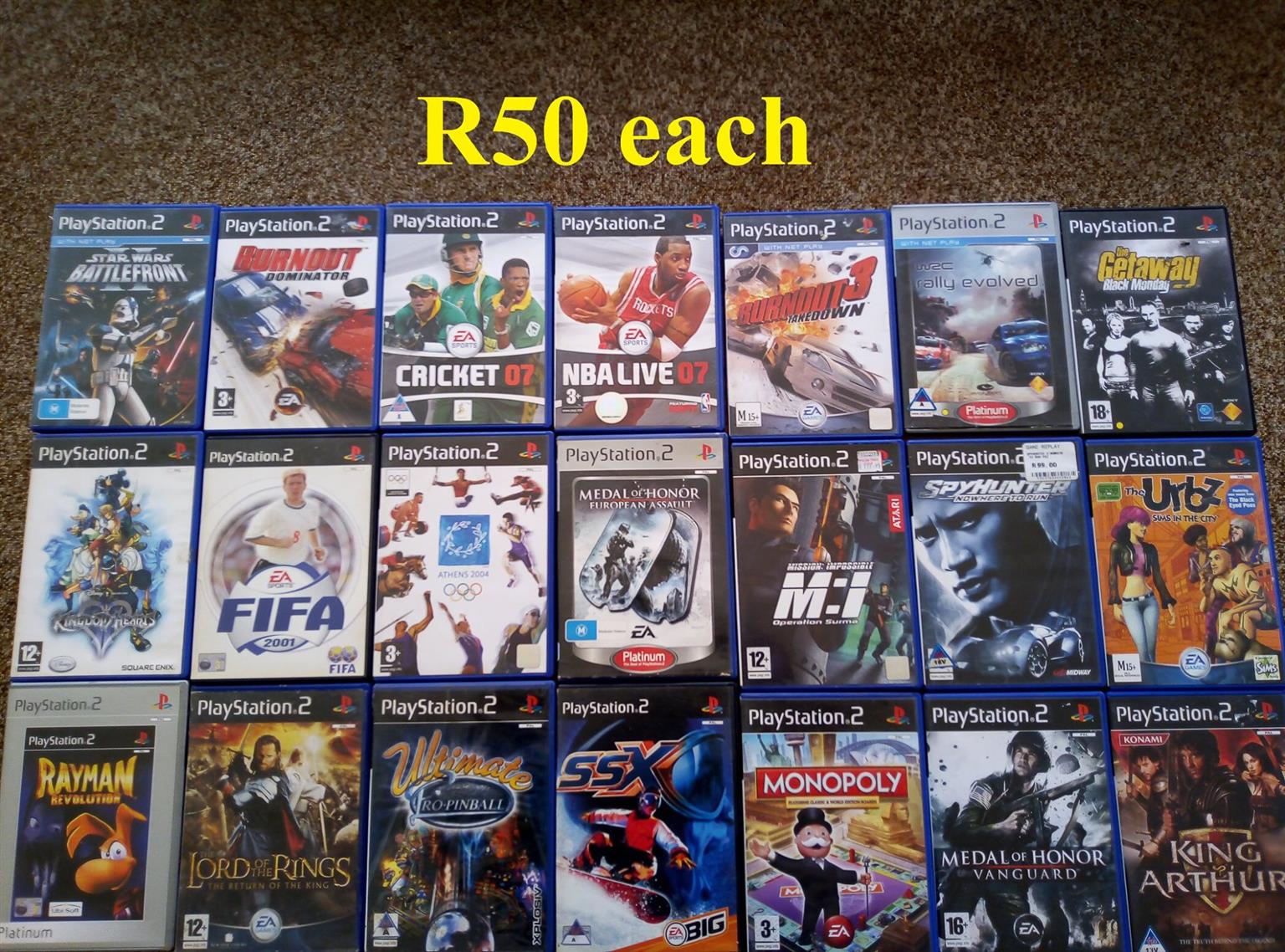 playstation 2 games on sale