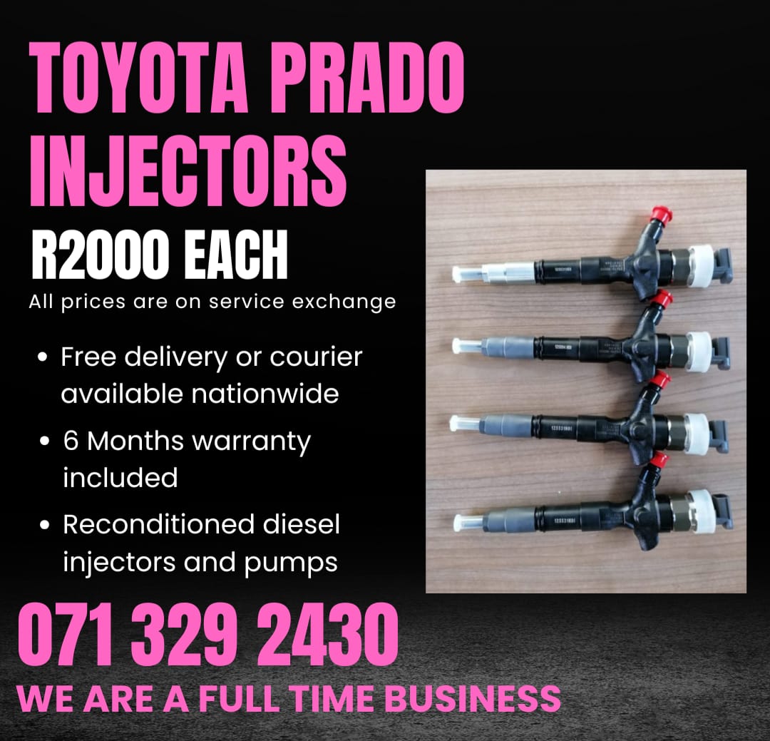 TOYOTA PRADO INJECTORS FOR SALE WITH WARRANTY INCLUDED - Private Seller TOYOTA PRADO INJECTORS FOR SALE WITH WARRANTY INCLUDED - Private Seller