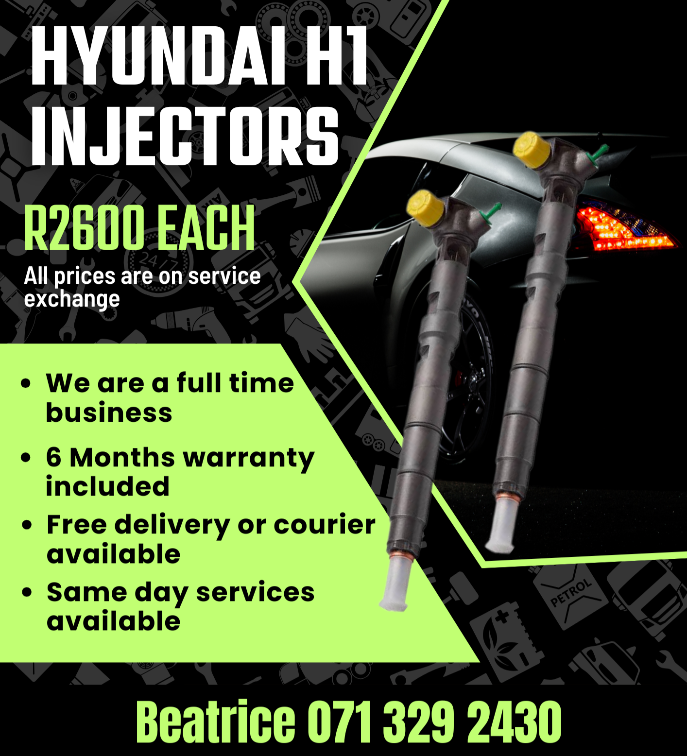 HYUNDAI H1 INJECTORS FOR SALE WITH WARRANTY - Private Seller