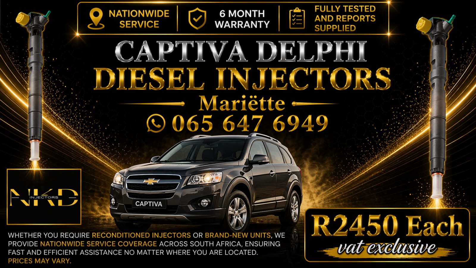NATIONWIDE SERVICE CAPTIVA DELPHI - Private Seller NATIONWIDE SERVICE CAPTIVA DELPHI - Private Seller
