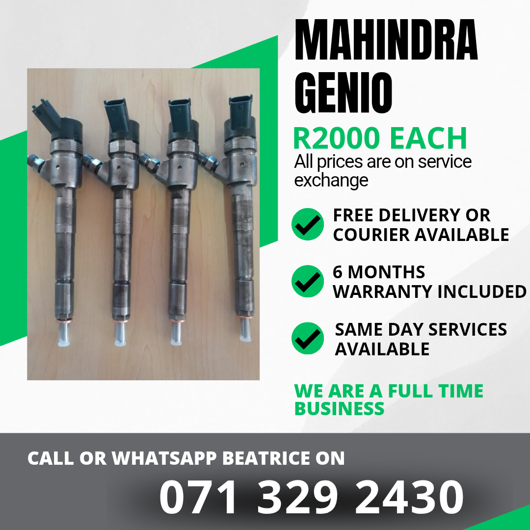 MAHINDRA GENIO DIESEL INJECTORS FOR SALE WITH WARRANTY - Private Seller MAHINDRA GENIO DIESEL INJECTORS FOR SALE WITH WARRANTY - Private Seller