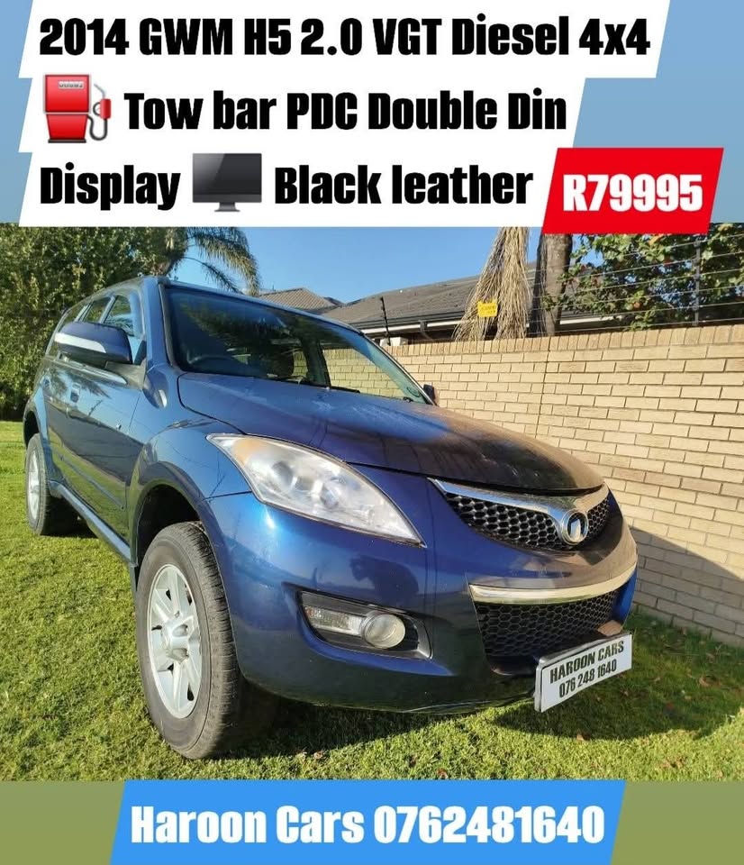 Call Haroon on 2014 Gwm H5 2.0 VGT Diesel 4×4 tow bar PDC immaculate
