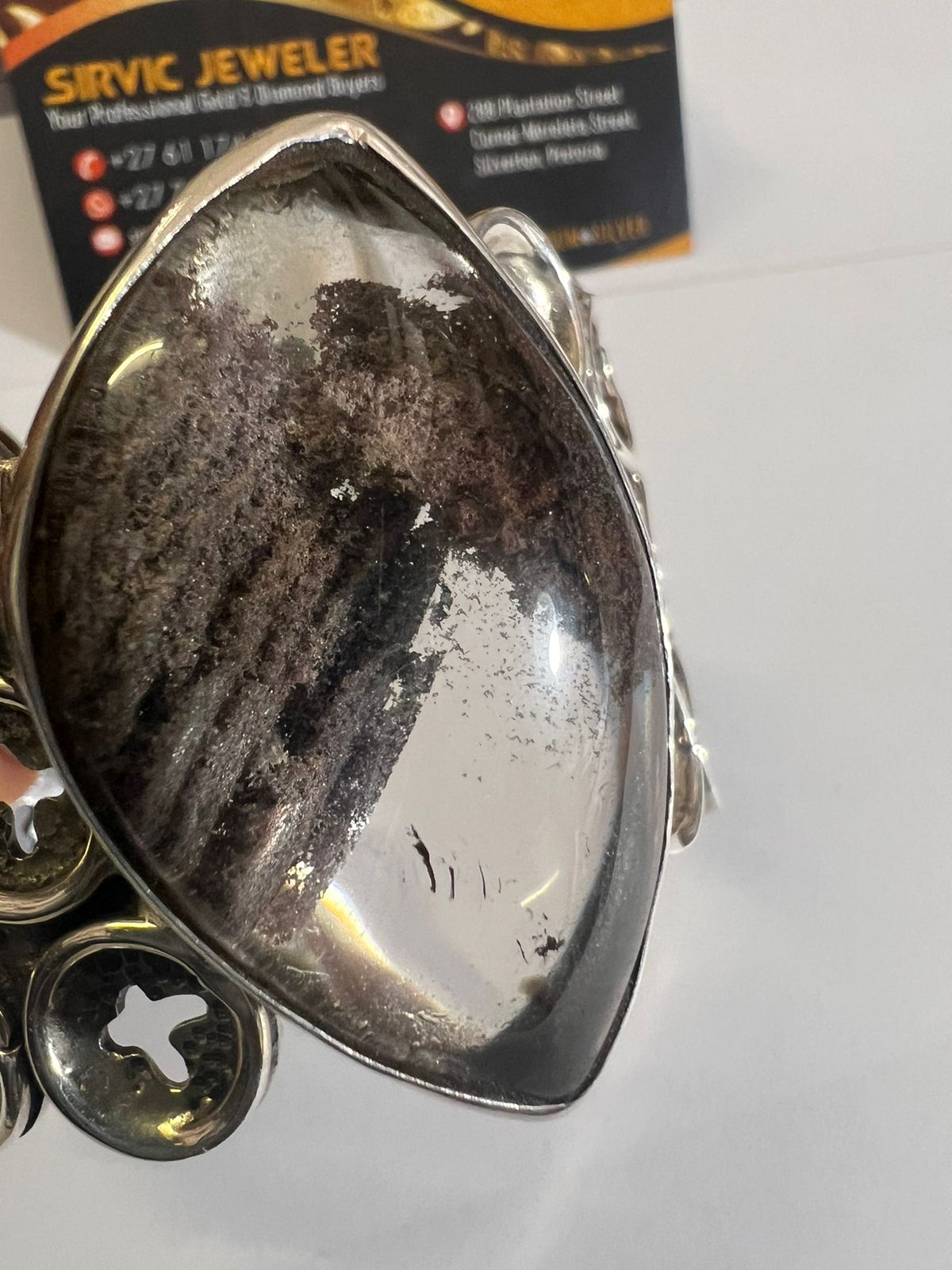 Vintage 925 Silver Ladies Hand Bangle