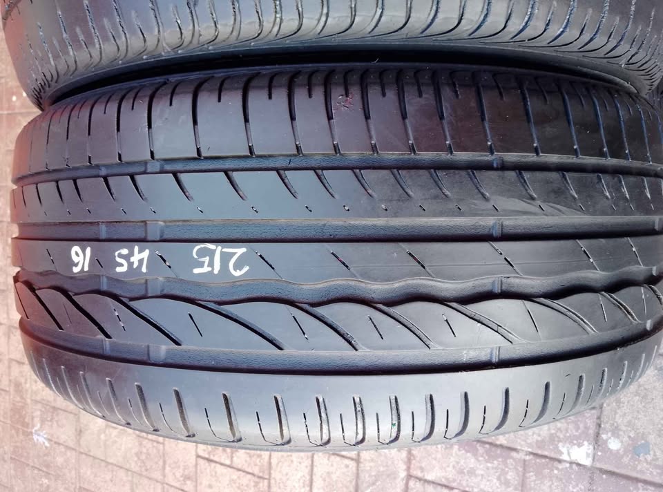 2 X 215/45/16 Bridgestone tyres with sufficient thread for sell - Private Seller