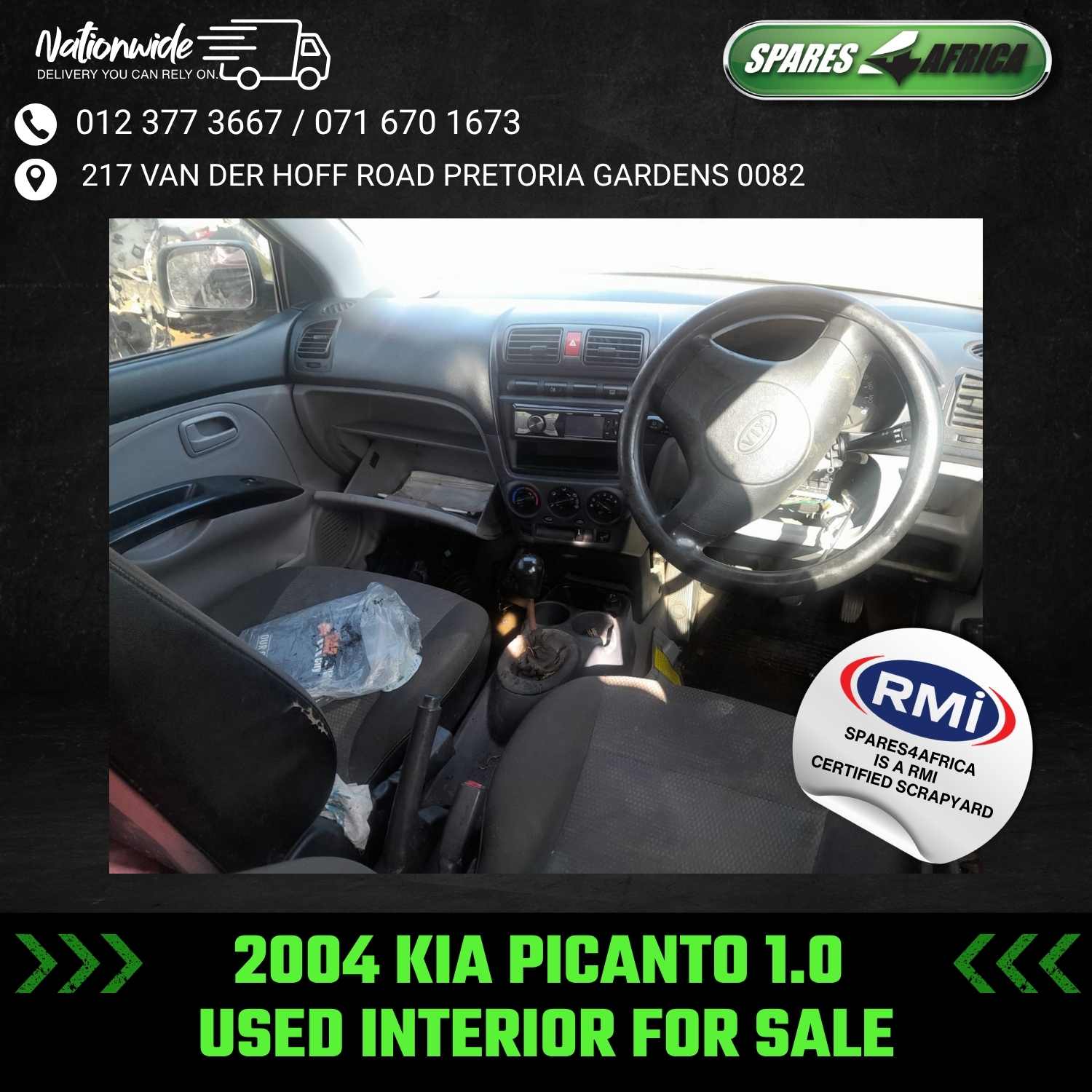 2004 KIA PICANTO 1.0 INTERIOR – USED PARTS FOR SALE - Private Seller 2004 KIA PICANTO 1.0 INTERIOR – USED PARTS FOR SALE - Private Seller
