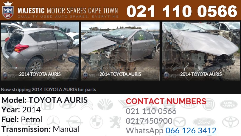 Now stripping 2014 TOYOTA AURIS for parts - Private Seller Now stripping 2014 TOYOTA AURIS for parts - Private Seller