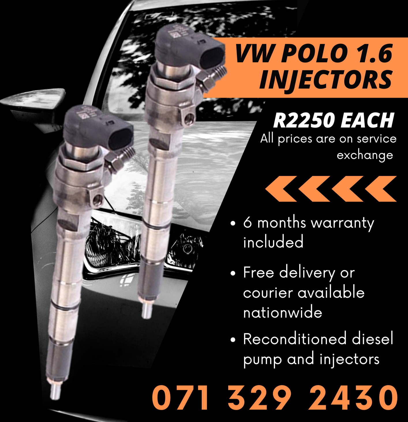 VW POLO 1.6 INJECTORS FOR SALE WITH WARRANTY - Private Seller VW POLO 1.6 INJECTORS FOR SALE WITH WARRANTY - Private Seller