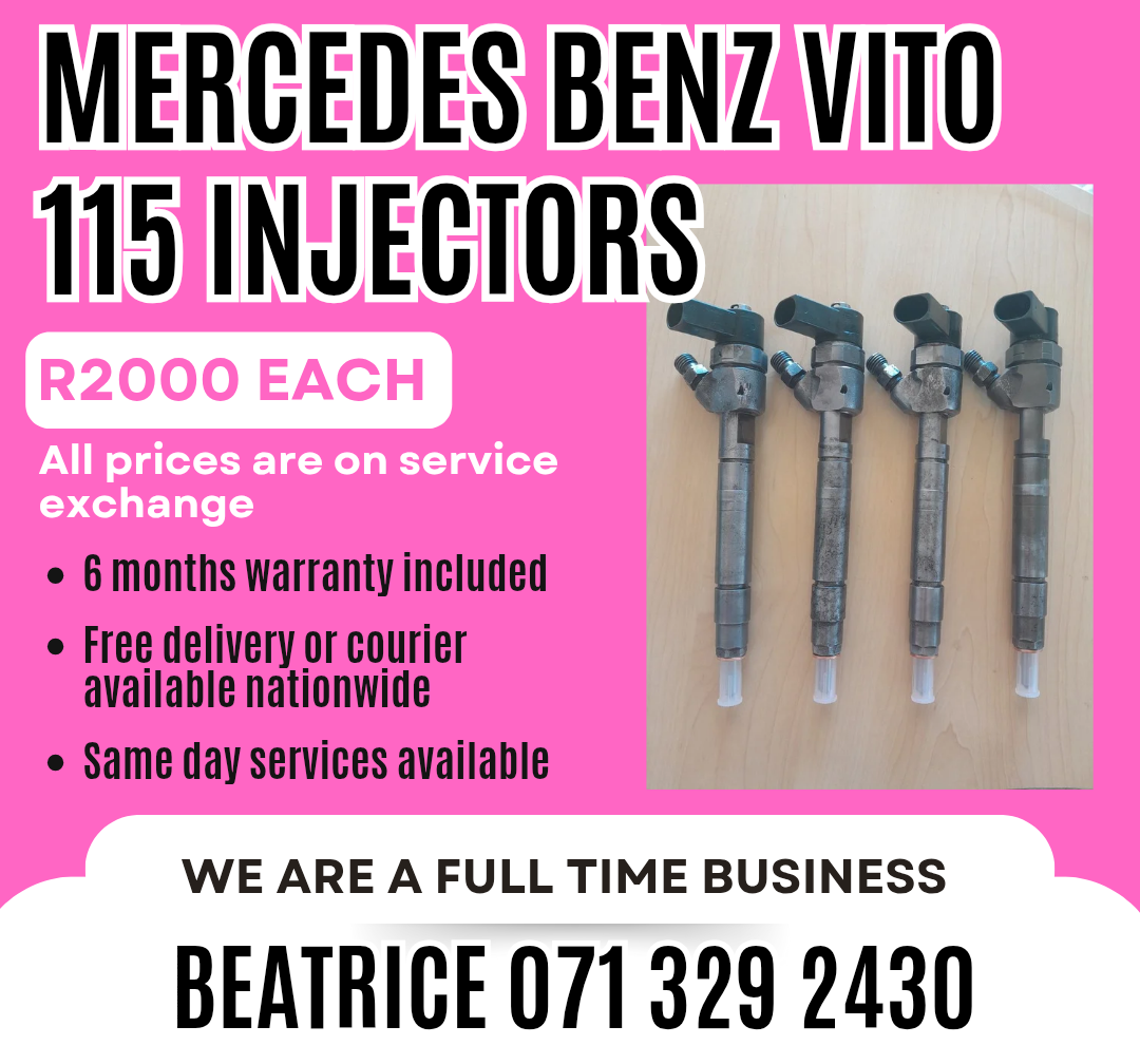 MERCEDES BENZ VITO 115 DIESEL INJECTORS FOR SALE WITH WARRANTY - Private Seller MERCEDES BENZ VITO 115 DIESEL INJECTORS FOR SALE WITH WARRANTY - Private Seller
